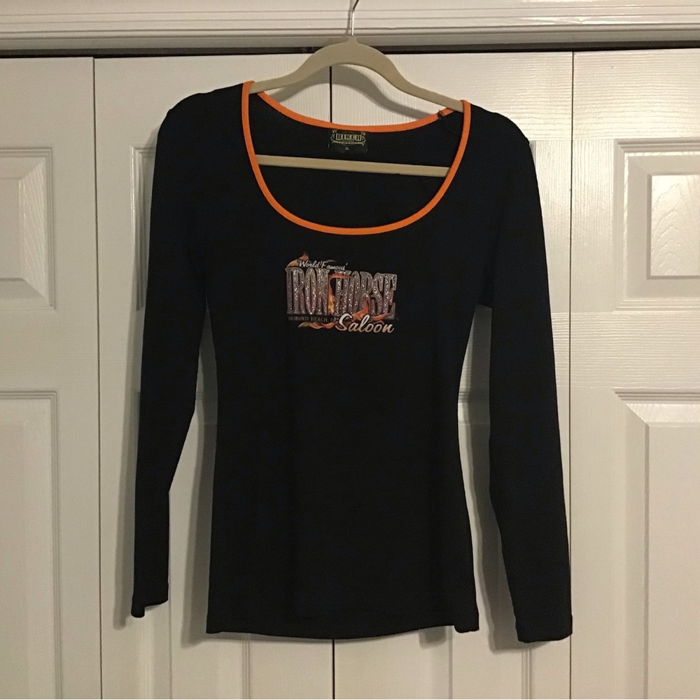 Iron Horse Saloon 75th Anniversary Bike Week 2016 Long Sleeve T-shirt Size XL